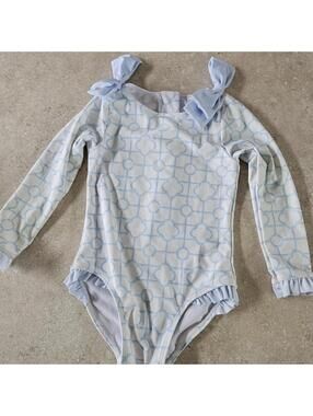 Edgehill Collection Girls Long Sleeve One-Piece Swimsuit Rash Guard Size 24M